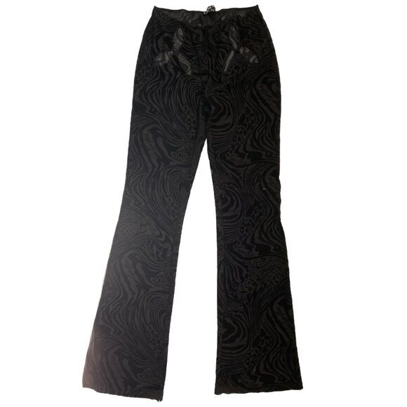 IAMGIA Amina Black Mesh Cutout Sexy Party Pants - Picture 2 of 11